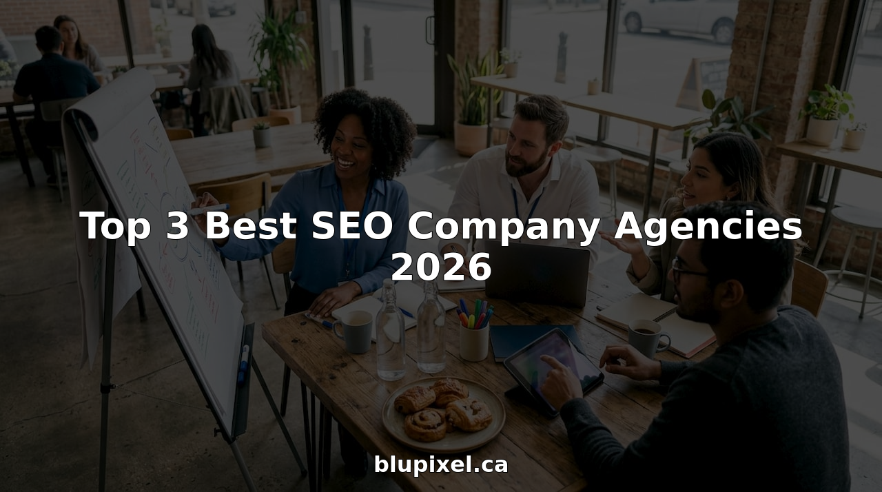 Team collaborating on SEO strategies in office