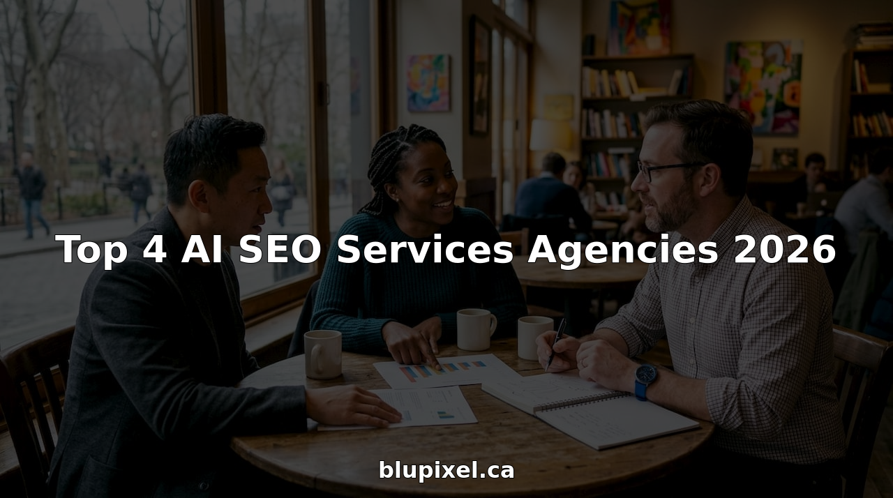 Marketing team collaborating on AI SEO strategies